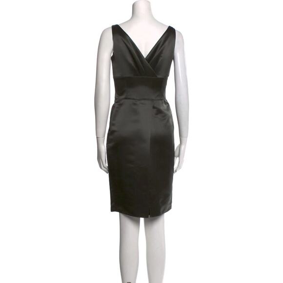 Armani Collezioni Scoop Neck Knee-Length Dress Green Size: 2 - Picture 3 of 4